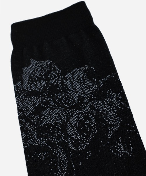 LAD MUSICIAN（ラッドミュージシャン）の「ROSE+CAT SOCKS（ソックス/靴下・メンズ・ダークネイビー/ブラック系1/チャコール/ブラック系・FREE）」の10枚目の写真