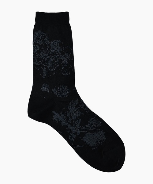 LAD MUSICIAN（ラッドミュージシャン）の「ROSE+CAT SOCKS（ソックス/靴下・メンズ・ダークネイビー/ブラック系1/チャコール/ブラック系・FREE）」の7枚目の写真