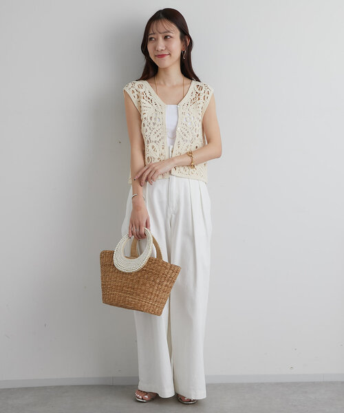 【完売品】ラブティックボンボン・かごバック・Sサイズ 完売品】ラブティックボンボン・かごバック・Sサイズ パールハンドル