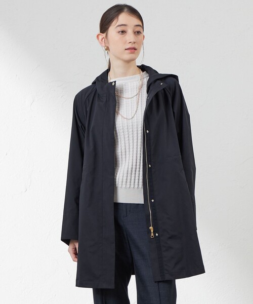 amaca(アマカ)の「【花粉防止・撥水】【Anniversary Piece】ポランガードスタンドカラーコート(トレンチコート・レディース・ダークネイビー/グリーン系その他/イエロー/ベージュ・38/40)」の4枚目の写真