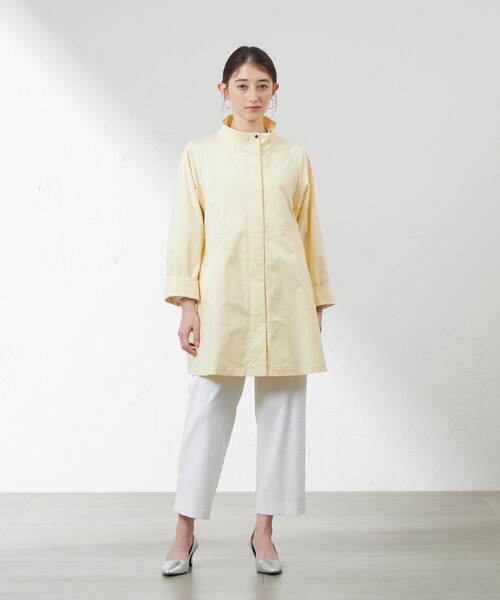 amaca(アマカ)の「【花粉防止・撥水】【Anniversary Piece】ポランガードスタンドカラーコート(トレンチコート・レディース・ダークネイビー/グリーン系その他/イエロー/ベージュ・38/40)」の16枚目の写真