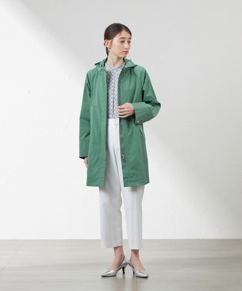 amaca(アマカ)の「【花粉防止・撥水】【Anniversary Piece】ポランガードスタンドカラーコート(トレンチコート・レディース・ダークネイビー/グリーン系その他/イエロー/ベージュ・38/40)」の15枚目の写真