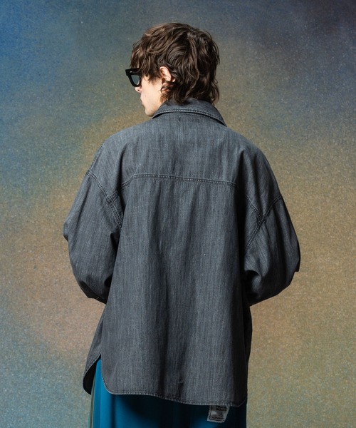 glamb(グラム)の「All Time Denim Shirt / オールタイムデニムシャツ(シャツ/ブラウス・メンズ・インディゴブルー/ブラック・S/M/L)」の5枚目の写真