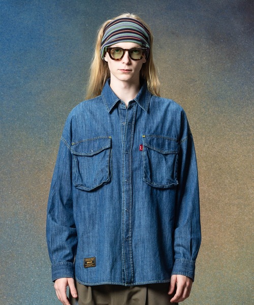 glamb(グラム)の「All Time Denim Shirt / オールタイムデニムシャツ(シャツ/ブラウス・メンズ・インディゴブルー/ブラック・S/M/L)」の8枚目の写真