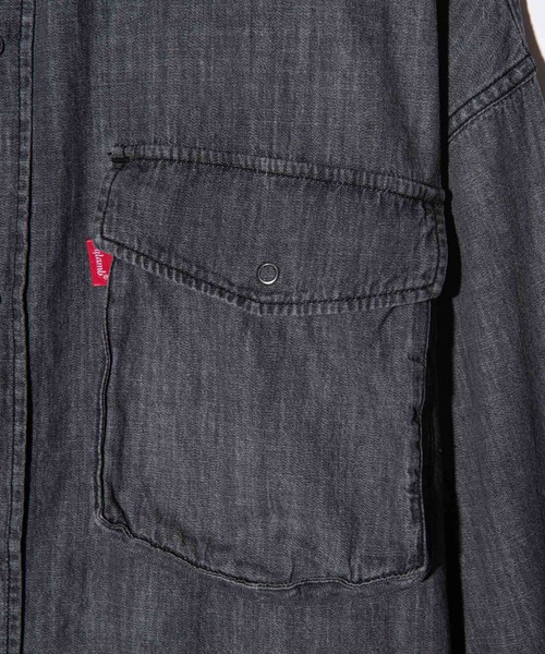 glamb(グラム)の「All Time Denim Shirt / オールタイムデニムシャツ(シャツ/ブラウス・メンズ・インディゴブルー/ブラック・S/M/L)」の17枚目の写真