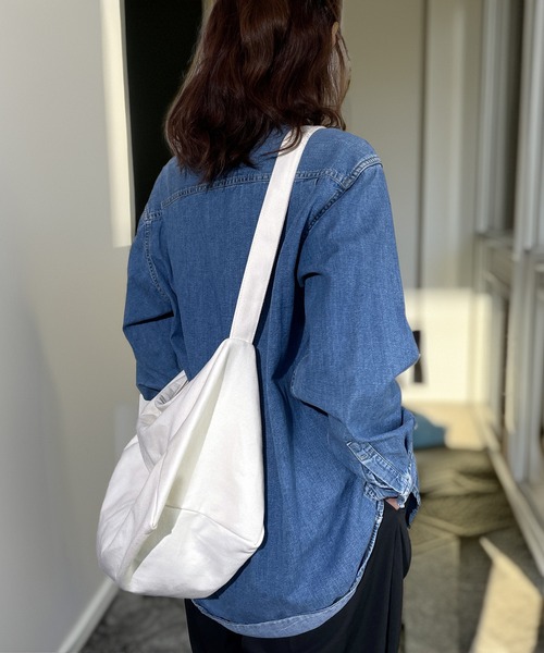 セール】キャンバス ショルダーバッグ 軽量 撥水 ミニマリスト
