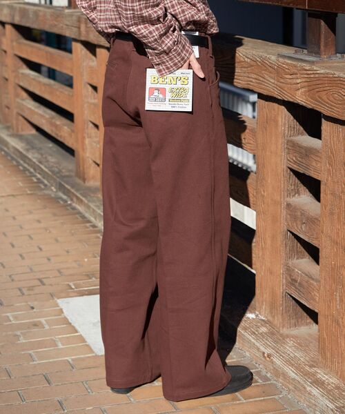 BEN DAVIS（ベンデイビス）の「【BEN DAVIS（ベンデイビス）】EXTRA WIDE PANTS / エクストラ ワイドパンツ センタープレス カツラギ（その他パンツ・メンズ・チャコール/ベージュ/ネイビー/ブラウン/ブラック/アイボリー・SMALL/MEDIUM/LARGE/X-LARGE）」の4枚目の写真