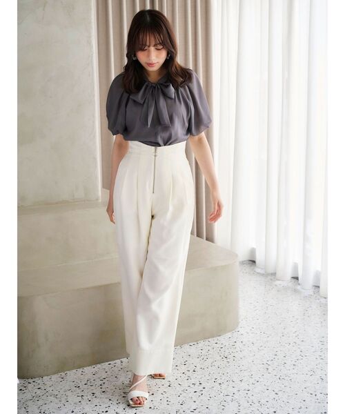 MERCURYDUO（マーキュリーデュオ）の「ハイウエストコルセットパンツ（その他パンツ・レディース・ブルー/オフホワイト/ブラック・MEDIUM/SMALL）」の13枚目の写真