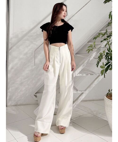 MERCURYDUO（マーキュリーデュオ）の「ハイウエストコルセットパンツ（その他パンツ・レディース・ブルー/オフホワイト/ブラック・MEDIUM/SMALL）」の20枚目の写真