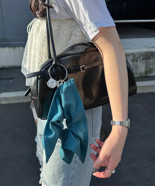 Kastane（カスタネ）の「【新色追加/fiw.】スクエアリボンシュシュ（シュシュ・レディース・アイボリー/グレー/ブルー・FREE）」の4枚目の写真