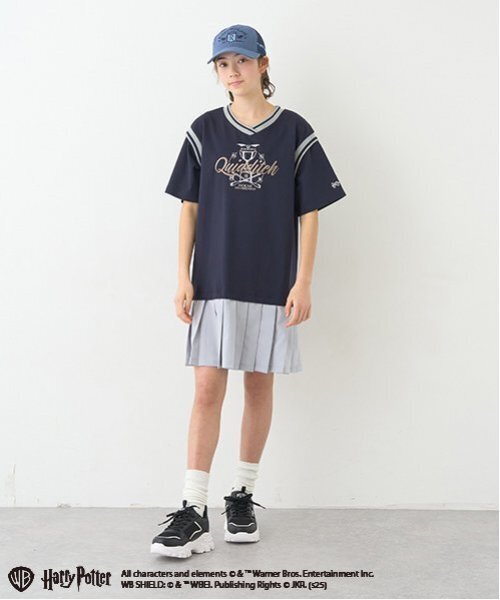 pom ponette junior（ポンポネットジュニア）の「【Harry Potter】プリーツドッキングワンピース（ワンピース・キッズ・ネイビー/アイボリー・L/M/S/LL）」の2枚目の写真