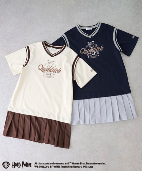 pom ponette junior（ポンポネットジュニア）の「【Harry Potter】プリーツドッキングワンピース（ワンピース・キッズ・ネイビー/アイボリー・L/M/S/LL）」の4枚目の写真