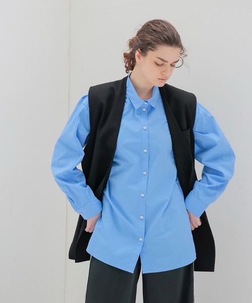 DRESSLAVE(ドレスレイブ)の「side slit asymmetry vest(サイドスリットアシンメトリーベスト)(ベスト・レディース・ブラック/ライトベージュ・38)」の10枚目の写真