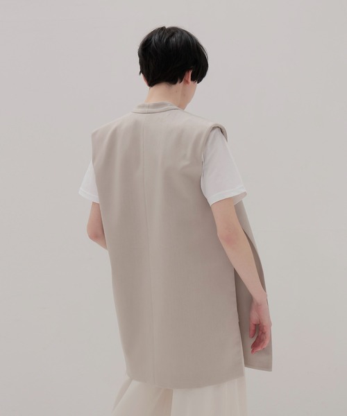 DRESSLAVE(ドレスレイブ)の「side slit asymmetry vest(サイドスリットアシンメトリーベスト)(ベスト・レディース・ブラック/ライトベージュ・38)」の16枚目の写真