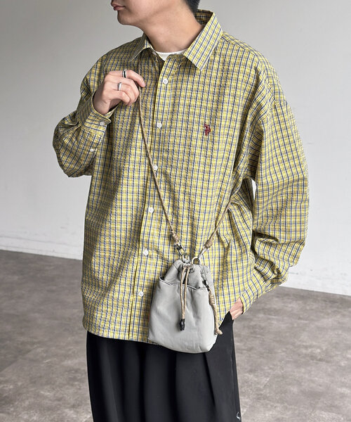 「CPCM」 長袖シャツ MEDIUM カーキ レディース U.S. POLO ASSN.】長袖シャツ | CPCM(シーピーシーエム