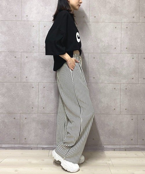 ✨美品✨近年 慈雨 サルエルパンツ ペチコート付き ストライプ イージーパンツ ✨美品✨近年 慈雨 サルエルパンツ ペチコート付き ストライプ