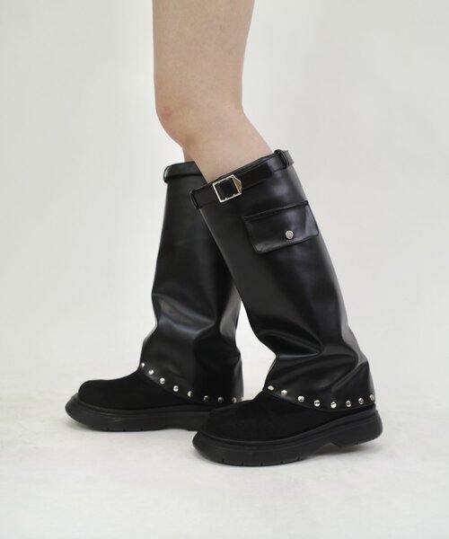 WHO'S WHO gallery（フーズフーギャラリー）の「ベルトスタッズブーツ