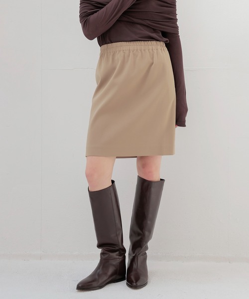セール】cuprime stretch mini skirt(キュプラストレッチミニ丈