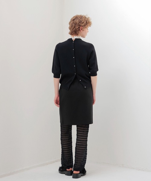 DRESSLAVE(ドレスレイブ)の「cuprime stretch mini skirt(キュプラストレッチミニ丈スカート)(スカート・レディース・ベージュ/ブラック・38)」の15枚目の写真
