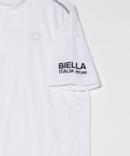 FILA GOLF(フィラゴルフ )の「FILA GOLF/フィラ ゴルフ ゴルフウェア メッシュ エコ ハイネック 半袖 シャツ Tシャツ(Tシャツ/カットソー・メンズ・ホワイト/ネイビー・LL/M/L)」の20枚目の写真