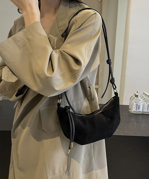 blackdia ocean(ブラックダイヤオーシャン)の「blackdia ocean 三日月型ミニショルダーバッグ(ショルダーバッグ・レディース・ブラウン/ブラック・FREE)」の4枚目の写真