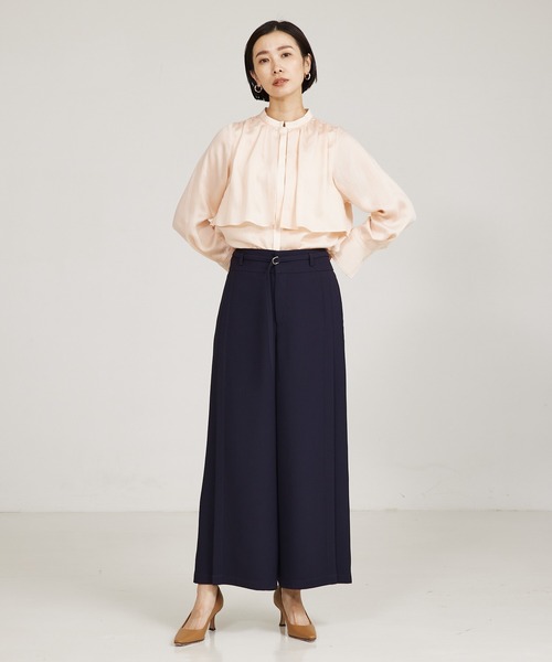 qualite（カリテ）の「ギャザーレイヤードブラウス/オフィスカジュアル（シャツ/ブラウス・レディース・ホワイト/ピンクベージュ・フリー）」の17枚目の写真