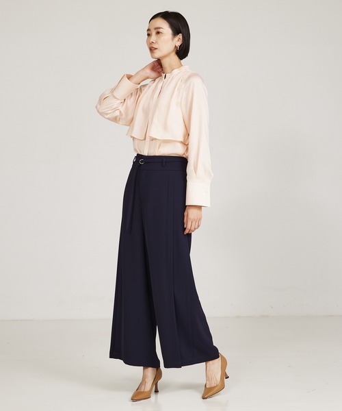 qualite（カリテ）の「ギャザーレイヤードブラウス/オフィスカジュアル（シャツ/ブラウス・レディース・ホワイト/ピンクベージュ・フリー）」の16枚目の写真