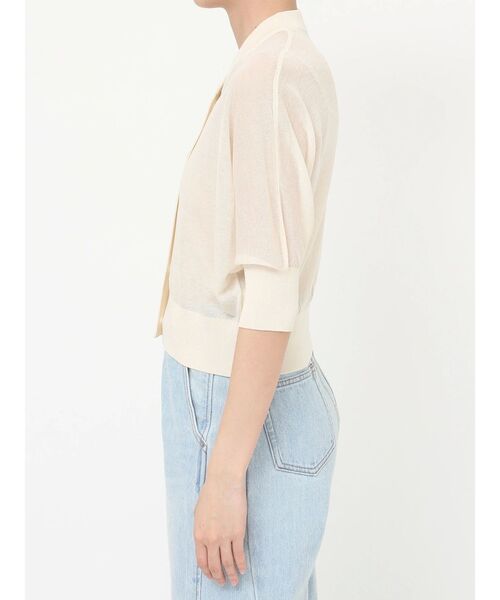 LAGUNAMOON（ラグナムーン）の「シアーニットカーディガン（カーディガン/ボレロ・レディース・ブラック/アイボリー/ブラウン・FREE）」の5枚目の写真