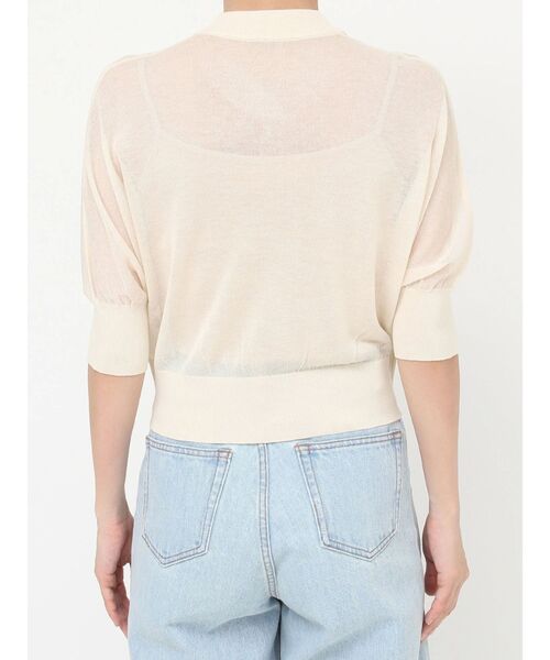 LAGUNAMOON（ラグナムーン）の「シアーニットカーディガン（カーディガン/ボレロ・レディース・ブラック/アイボリー/ブラウン・FREE）」の6枚目の写真