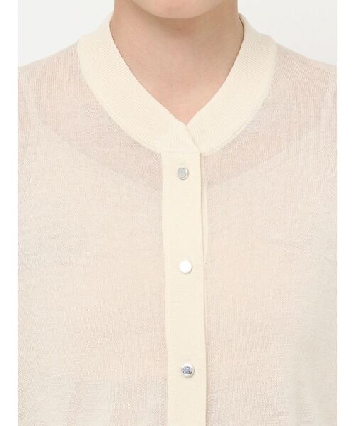 LAGUNAMOON（ラグナムーン）の「シアーニットカーディガン（カーディガン/ボレロ・レディース・ブラック/アイボリー/ブラウン・FREE）」の7枚目の写真