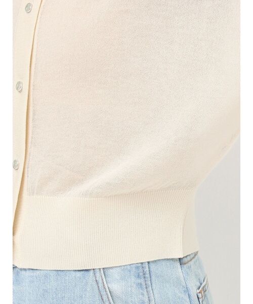 LAGUNAMOON（ラグナムーン）の「シアーニットカーディガン（カーディガン/ボレロ・レディース・ブラック/アイボリー/ブラウン・FREE）」の9枚目の写真