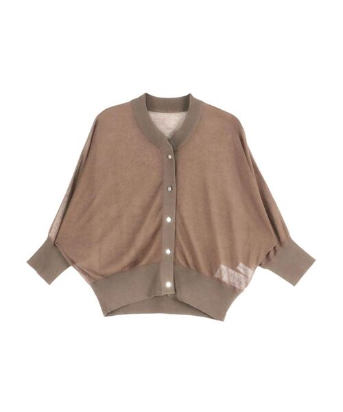 LAGUNAMOON（ラグナムーン）の「シアーニットカーディガン（カーディガン/ボレロ・レディース・ブラック/アイボリー/ブラウン・FREE）」の19枚目の写真