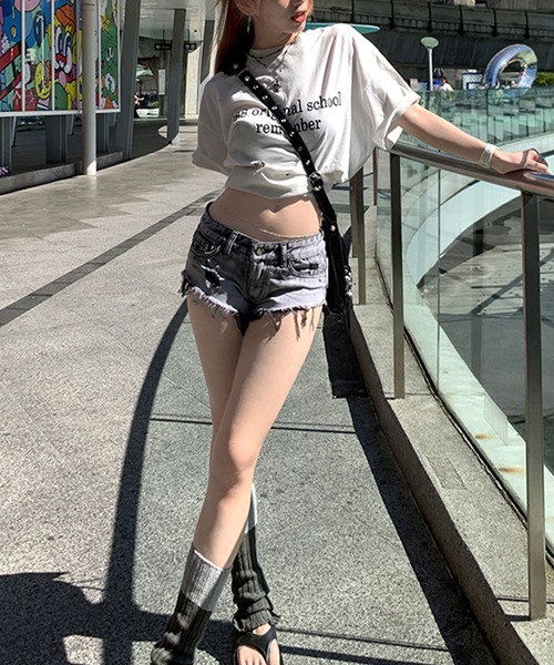 meJane（ミージェーン）の「クラッシュダメージ デニムショートパンツ（デニムパンツ・レディース・スミクロ・S/M/L）」の10枚目の写真