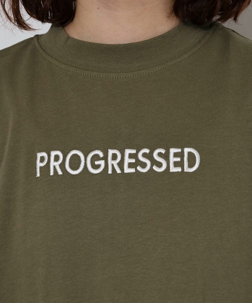 atONE（アットワン）の「胸元刺繍ロゴスーパーBIGサイズモックネックTシャツ（Tシャツ/カットソー・レディース・カーキ/ブラック/ホワイト・M/L）」の20枚目の写真