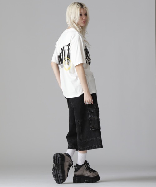 DANKE SCHON(ダンケシェーン)の「DankeSchon/ダンケシェーン/CHEMIBLEACH DENIMCARGO S(デニムパンツ・レディース・ブラック/グレー・L/M)」の7枚目の写真