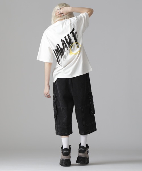 DANKE SCHON(ダンケシェーン)の「DankeSchon/ダンケシェーン/CHEMIBLEACH DENIMCARGO S(デニムパンツ・レディース・ブラック/グレー・L/M)」の8枚目の写真