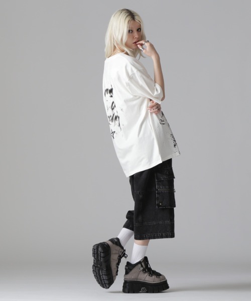 DANKE SCHON(ダンケシェーン)の「DankeSchon/ダンケシェーン/CHEMIBLEACH DENIMCARGO S(デニムパンツ・レディース・ブラック/グレー・L/M)」の12枚目の写真