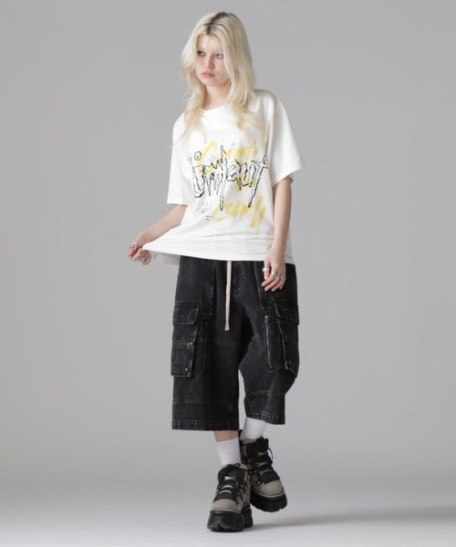 DANKE SCHON(ダンケシェーン)の「DankeSchon/ダンケシェーン/CHEMIBLEACH DENIMCARGO S(デニムパンツ・レディース・ブラック/グレー・L/M)」の15枚目の写真