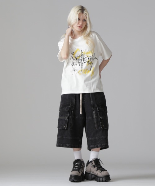 DANKE SCHON(ダンケシェーン)の「DankeSchon/ダンケシェーン/CHEMIBLEACH DENIMCARGO S(デニムパンツ・レディース・ブラック/グレー・L/M)」の16枚目の写真