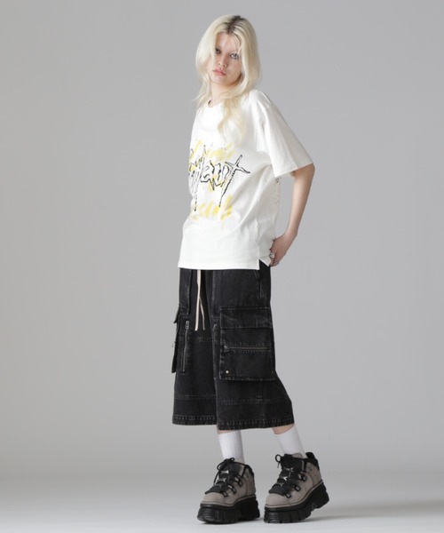 DANKE SCHON(ダンケシェーン)の「DankeSchon/ダンケシェーン/CHEMIBLEACH DENIMCARGO S(デニムパンツ・レディース・ブラック/グレー・L/M)」の18枚目の写真