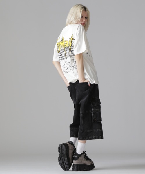 DANKE SCHON(ダンケシェーン)の「DankeSchon/ダンケシェーン/CHEMIBLEACH DENIMCARGO S(デニムパンツ・レディース・ブラック/グレー・L/M)」の20枚目の写真