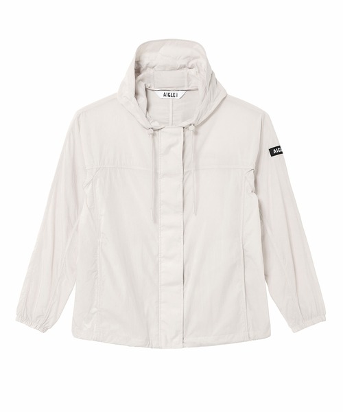 AIGLE（エーグル）の「軽量 撥水 UVカット パッカブルナイロンジャケット（ナイロンジャケット・レディース・パープル/オフホワイト・34/40/38/36）」の15枚目の写真