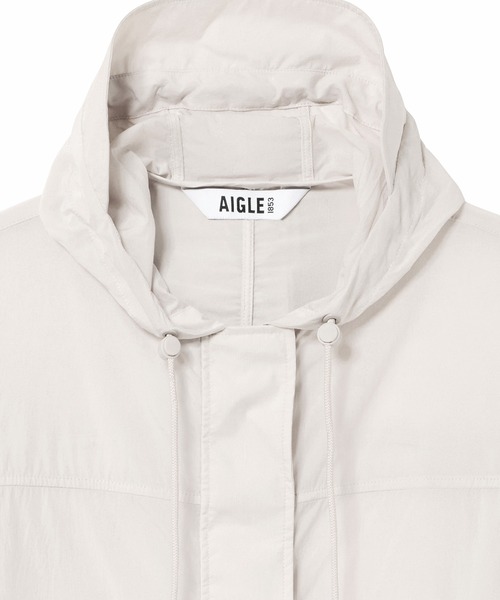 AIGLE（エーグル）の「軽量 撥水 UVカット パッカブルナイロンジャケット（ナイロンジャケット・レディース・パープル/オフホワイト・34/40/38/36）」の17枚目の写真