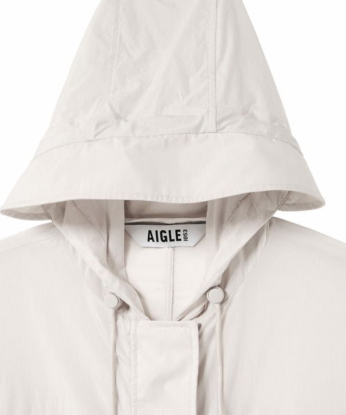 AIGLE（エーグル）の「軽量 撥水 UVカット パッカブルナイロンジャケット（ナイロンジャケット・レディース・パープル/オフホワイト・34/40/38/36）」の18枚目の写真