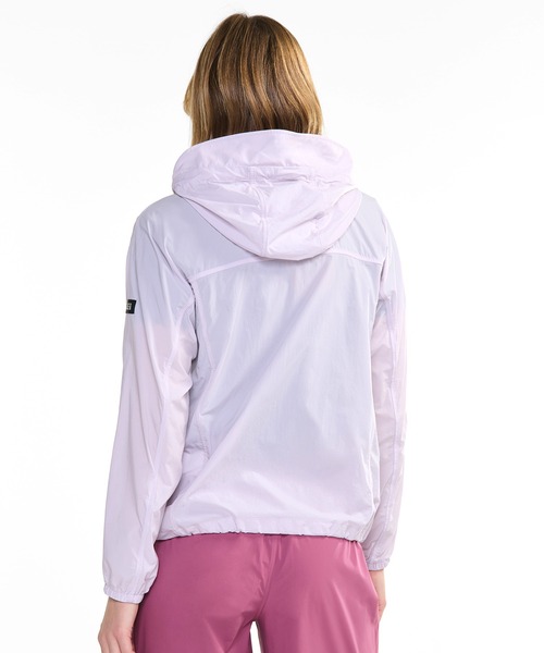 AIGLE（エーグル）の「軽量 撥水 UVカット パッカブルナイロンジャケット（ナイロンジャケット・レディース・パープル/オフホワイト・34/40/38/36）」の12枚目の写真