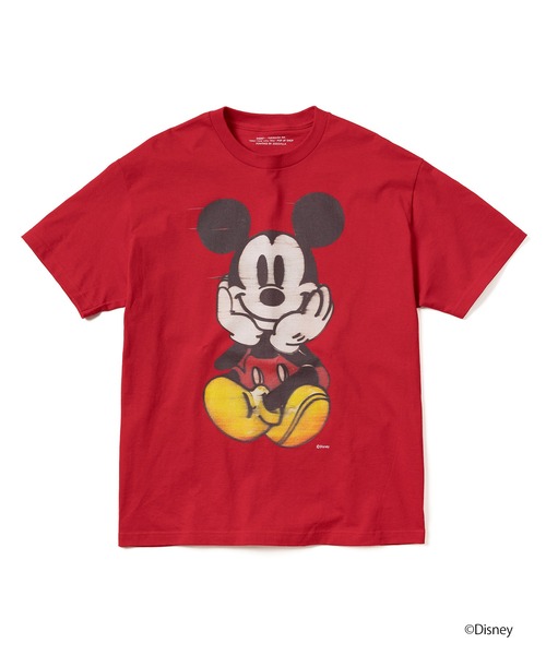 Disney(ディズニー)の「MICKEY MOUSE / T-SHIRT(Tシャツ/カットソー・メンズ・ブラック/ホワイト/レッド・S/M/L/XL)」の3枚目の写真