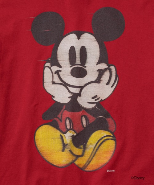 Disney(ディズニー)の「MICKEY MOUSE / T-SHIRT(Tシャツ/カットソー・メンズ・ブラック/ホワイト/レッド・S/M/L/XL)」の5枚目の写真