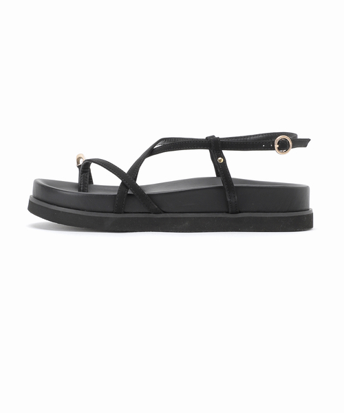 完売品 relume クロスストラップサンダル 23.5 （38文字） RELUME クロスストラッププラットフォームサンダル（サンダル