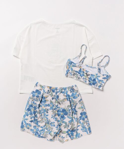 ROXY(ロキシー)の「MINI ARTSY FLORAL/ロキシーキッズラッシュTシャツ付き水着3点セット(水着・キッズ・ホワイト/ピンク・120/130/150/100/110/140)」の9枚目の写真