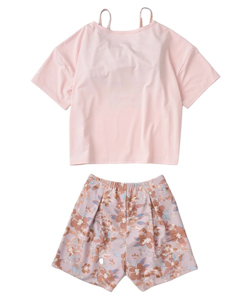 ROXY（ロキシー）の「MINI ARTSY FLORAL/ロキシーキッズラッシュTシャツ付き水着3点セット（水着・キッズ・ホワイト/ピンク・120/130/150/100/110）」の6枚目の写真